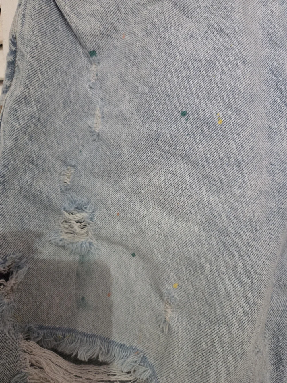 Zara Light Blue Distressed Men's Denim Shorts